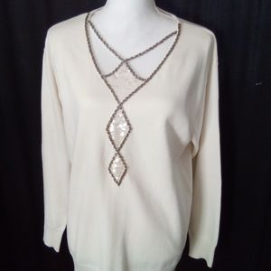 Bob Mackie wearable art sweater Size M